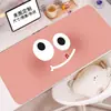 Mousepad simples de rosto sorridente, extra grande, resistente a manchas, tapete de mesa minimalista, base para teclado de computador de escritório, com bordas reforçadas, ampliado e espessado