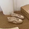 Versão em Couro Macio~Sapatos Mary Jane com Cadarço Estilo Ballet 2026 Verão Novo Planos Respiráveis Versáteis Casuais