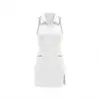 Venta Directa de Fábrica El Más Vendido Vestido de Tenis Polo sin Mangas para Mujer, Falda Deportiva Plisada Antiexposición, Casual de Secado Rápido Blanco
