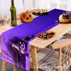 Camino de Mesa de Halloween Transfronterizo, Banner de Mantel Creativo de Alta Gama, Arreglo de Decoración para Fiesta de Navidad y Festividades, Personalización de Banderas