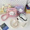 Bolsa de Dolor Transparente para Niña Linda Japonesa Bidimensional Gato Bolsa para Bebé Bolso Cruzado de Estudiante Bolso Pequeño Casual para Teléfono Móvil Femenino