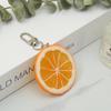 Chaveiro de fruta fatia pequena de limão simulação pequenos ornamentos para pendurar em bolsa de frutas frescas ornamentos para fotografia