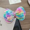 Pasador de Pelo con Lazo de Lentejuelas de Doble Capa Colorido Europeo y Americano Pasador Brillante para Niñas Accesorios para el Cabello de Princesa Lindos Accesorios para la Cabeza de Bebé