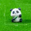 Novos acessórios de paisagismo DIY para jardinagem de micro-paisagem de panda em miniatura: adorável ursinho panda, brotos de bambu e vara de bambu figuras de resina