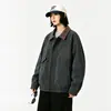 Jaqueta de couro PU de qualidade para casal, estilo retrô americano old money masculino, casual de rua, estilo motociclista, moda masculina