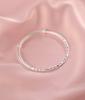 Pulsera de anillo liso con patrón de martillo chapada en plata 925 para mujer 2023 nuevo diseño popular de nicho pulsera de cordón
