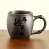 Caneca de Chá de Argila Roxa com Alça Feita à Mão Caneca Grande de Mestre Presente para Casa Caneca de Chá Requintada Grande Capacidade Caneca de Chá Antiescaldante