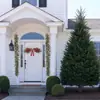 Decoración Navideña Americana Popular Transfronteriza Fruta Roja de Goma Blanda Piña Cono Guirnalda de Ratán Colgante de Puerta Ratán Simulado Colgante de Pared