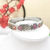 Pulsera de esmalte personalizada de Loto cloisonné carácter fu ciruela vintage pulsera regalo femenino para novia regalo de cumpleaños