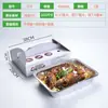 Lámpara de alcohol grande desechable para conservación del calor, lámpara calefactora de agua hirviendo, lámpara para pescado a la parrilla, olla caliente, embalaje de papel de aluminio, portacajas de hojalata