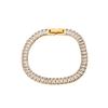 Joyería de Nicho de Lujo Ligero Estilo Francés para Mujer, Pulsera de Circonita con Diamantes Completos, Acero de Titanio, No se Desvanece, Accesorio Versátil, Estilo Ins