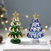 Vidrio Esmaltado Zibo 6.5cm Adorno Sólido de Árbol de Navidad Decoración Navideña Adorno Creativo de Escritorio Artesanía Transfronteriza