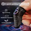 Luvas Populares de Dedo para Jogos Dual-Combo, Luvas de Dedo Luminosas Sensíveis de Fibra Prateada para Tela de Toque, Luvas de Dedo Respiráveis de Seda de Gelo para Jogos em Celular