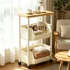 Estante de almacenamiento tipo carrito pequeño, multicapa, con ruedas, para uso doméstico, adecuado para cocina y baño, una solución de almacenamiento versátil para varios artículos