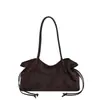 Bolso tipo cubo retro popular para mujer de este año, nuevo estilo Otoño 2026, color liso, simple, bolso de un solo hombro, para ir al trabajo, bolso de axila