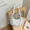 Bolso de Hombro Cruzado Grande de Gran Capacidad, Estilo Coreano Casual Simple de Nicho Femenino con Lunares y Plisado, Nuevo 2026
