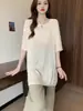 Camiseta Curta de Manga Curta Soltinha Estilo Coreano para Mulheres, Novo Modelo Verão 2026, Design Versátil de Cor Sólida, Top de Nicho, Camiseta Básica