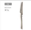 Juego de cubiertos para plato principal de acero inoxidable 304 con acabado cepillado, cintura pequeña, cuchillo, tenedor, cuchara, cuchara mezcladora, cuchara de postre europea para hotel
