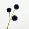 Planeta azul con Yang, bola espinosa, fruto de diente de león, flor de simulación, arreglo floral de boda, fruta azul decorativa
