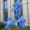 3 Flores Artificiais de Íris Monet Casamento Decoração de Casa Lírios Falsos Atacado