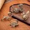 Latón Cuatro Bestias Sagradas Estilo Chino Regalos: Dragón Verde, Tigre Blanco, Ave Bermellón, Tortuga Negra Adornos para Estudio Decoración de Sala de Estar Oficina