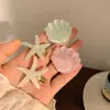 Clip de cabelo estrela-do-mar verde menta dopamina clip de cabelo para franja lateral doce acessórios de cabelo para foto na praia