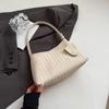 Bolsa de Axila de Nicho Coreana Tecida à Mão Moda Feminina Casual Portátil Bolsa para Sogra Bolsa de Ombro de Grande Capacidade Bolsa Feminina