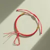 DIY semi-acabado corda de mão trançada à mão nó de diamante pulseira de corda vermelha contas ouro duro nó da paz corda de mão atacado