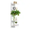 Estante de Esquina para Montar en la Pared para Uso Doméstico, Estante de Almacenamiento Triangular para Pared, Estante Divisor de Esquina, Estantería de Múltiples Niveles, Estante de Almacenamiento Múltiple en Pared para Cocina
