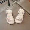 Zapatos Elegantes de Tacón Alto para Niñas 2026 Verano Nuevos de Suela Suave Antideslizantes Zapatos de Princesa para Niños Mayores Sandalias Romanas de Princesa con Punta Abierta