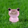 Adorno de Micro Paisaje Artesanía de Resina Musgo Acuario Paisajismo DIY Rana Colorida Fluorescente Luminosa Adorno Pequeño de Escritorio