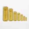 Barras de ouro e tijolos de ouro de imitação, amostras de cobre folheadas a ouro, barras de ouro falsas para investimento em loja de ouro, adereços e decorações, colecionáveis de banco