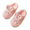Pantuflas de Algodón de Conejo para Mujer, Lindas Zapatillas de Invierno Forradas de Felpa para el Hogar, Nuevas Pantuflas de Algodón de Felpa 2025 para Niñas