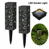 Luzes de Jardim Solares de Solo, Luzes Quadradas Vazadas para Gramado, Luzes de Palácio para Exterior, À Prova d'Água, Economizadoras de Energia e Eficientes em Consumo