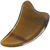 Placa Gua Sha de Imitación de Cuerno Natural, Tubo Gua Sha, Herramienta de Masaje de Espalda, Herramienta de Belleza Facial, Palo Gua Sha