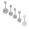 Deseo Amazon Ebay Nuevo Producto 5 Piezas Set Anillo Ombligo Zircón Uña Ombligo Botón Ombligo Joyería Piercing Transfronterizo