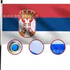 Copa del Mundo 2026 Serbia Pañuelo para la cabeza de tres capas de una sola capa Suministros para fanáticos Decoración Evento deportivo Mochila nacional Coche