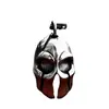 Guerrero de Acero Colgante de máscara Esparta retro europeo y americano acero inoxidable hip hop punk titanio acero collar para hombre joyería