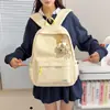 Mochila Nueva con Letra Bordada para Estudiantes de Secundaria y Preparatoria, Tendencia de Campus, Sencilla Casual, Gran Capacidad, Bolsa Escolar para Clases