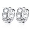 Arete de Cadena Simple Pequeño Fresco Transfronterizo Hebilla de Oreja Personalizada Hueco Diamante de Zirconio Moda Joyería de Oreja Hebilla de Oreja