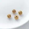 Fuerte Retención de Color Oro Arena Flor de Durazno Loto Nudo Chino Cuentas Separadas Passepartout Cuentas de Tambor Hecho a Mano DIY Pulsera Accesorios Joyería para Oreja