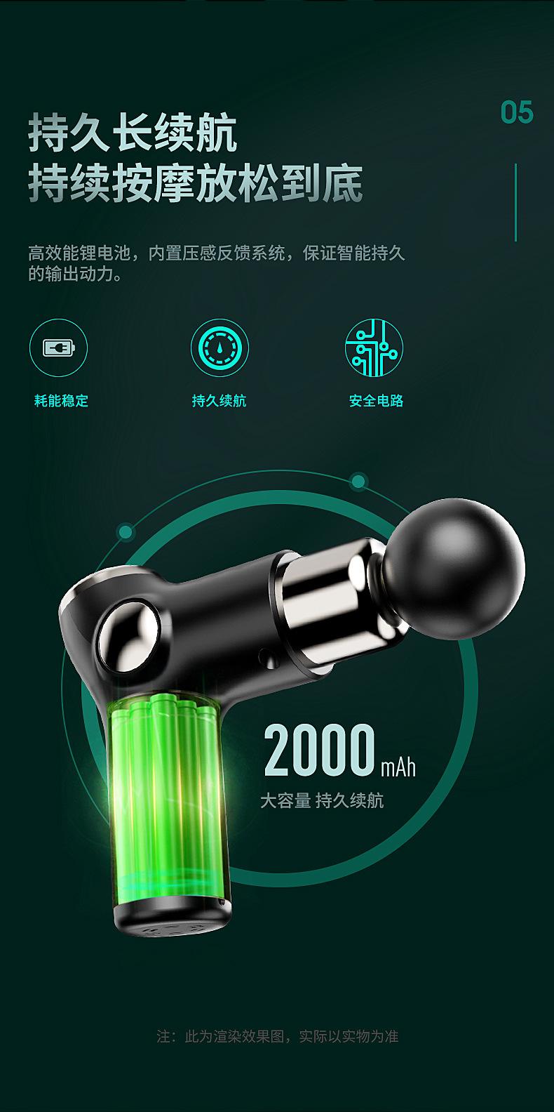 掌心迷你筋膜枪 按摩器 肌肉冲击放松筋膜枪 电动按