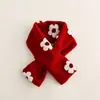 Touca de Bebê, Espessa e Quente para o Inverno, Touca de Tricô com Proteção para Orelhas Infantil, Touca Vermelha de Ano Novo, Touca de Lã Puxar para Vestir para Bebês e Crianças Pequenas