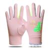 Guantes para niños, otoño e invierno, resistentes al viento y al frío, con forro polar, cálidos, para niños y niñas, para deportes al aire libre, con dibujos animados, luminosos, para montar a caballo.