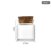 Cuello estrecho de 37 mm, tapón de corcho, vidrio de borosilicato alto, transparente, para hacer botellas de deriva, botellas creativas para dispensar dulces, botellas de deseos