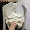 Camiseta Base de Peluche Doble Cara para Niñas Otoño Invierno Elegante Manga Larga Cuello Semi-Alto Cálida Prenda Exterior Infantil