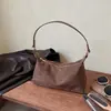 Bolso de Hombro Cruzado de Felpa y Gamuza Versátil Bolso de Mano de Nicho Retro Escarchado Bolso de Hombro Bolso de Hombro Cruzado Estilo Otoño Nuevo Bolso Dumpling