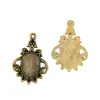 Accesorios para Joyería DIY Aleación Botella de Vino Base de Piedra de Tiempo con Base de Piedra de 10*14mm Colgante de Collar Vintage