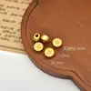 Cuentas Espaciadoras Grandes Tradicionales Chapadas en Oro, Cuentas Sueltas para Pulseras de Abalorios DIY, Colgantes de Hilo Rojo y Accesorios para Joyería