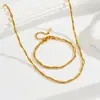 Cadena de Onda de Agua de Color Duradero Chapada en Oro Real Cadena Suelta Cadena Semi-Terminada para Pulsera DIY Cadena para Colgar Accesorios de Joyería para Orejas Material